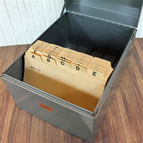 metal index card file boxes|4x6 index card storage boxes.